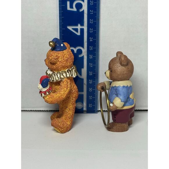 Vintage 1996 Bronson Collectibles Porcelain Lot of 2 Circus & Town Country Bear - Picture 5 of 11